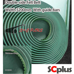 Double-side Felt Belt Thickness 4.0mm Dark Green